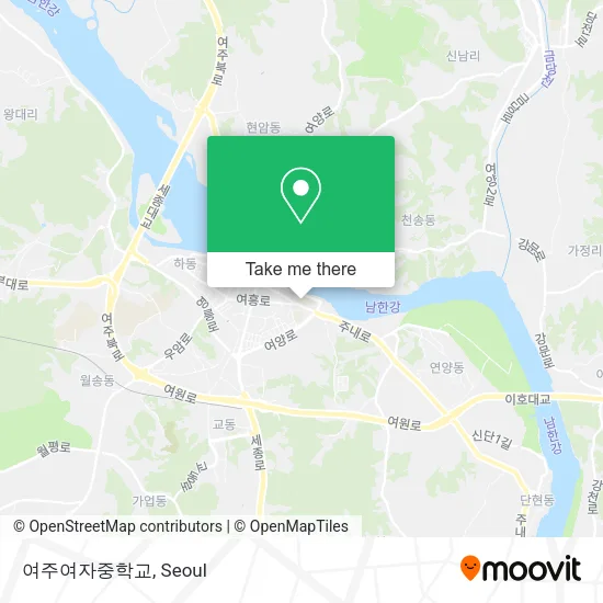 여주여자중학교 map