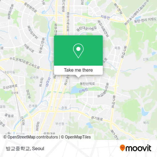 방교중학교 map
