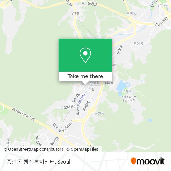 중앙동 행정복지센터 map