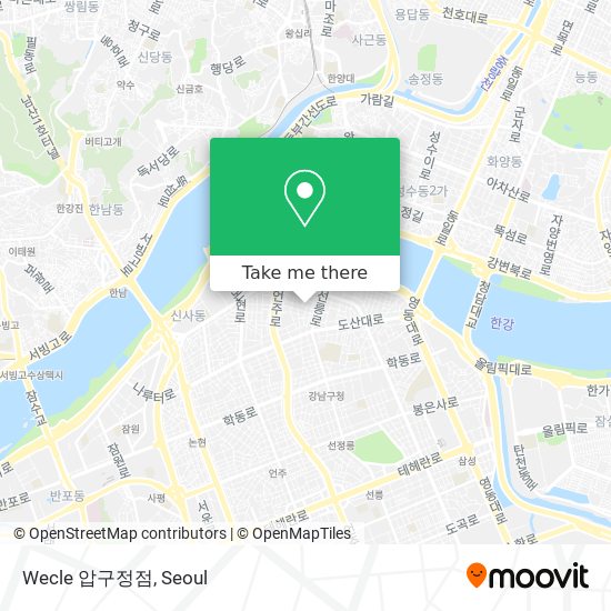 Wecle 압구정점 map