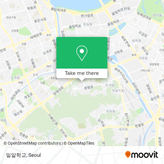 밀알학교 map