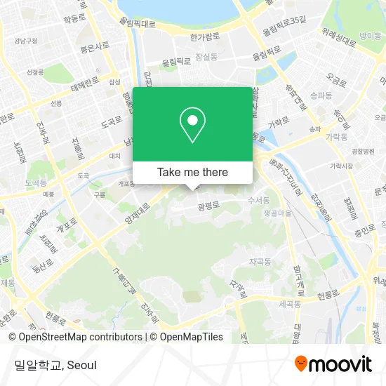 밀알학교 map