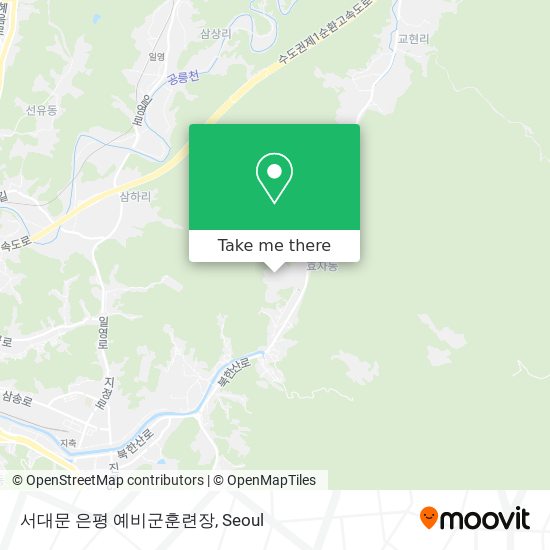 서대문 은평 예비군훈련장 map