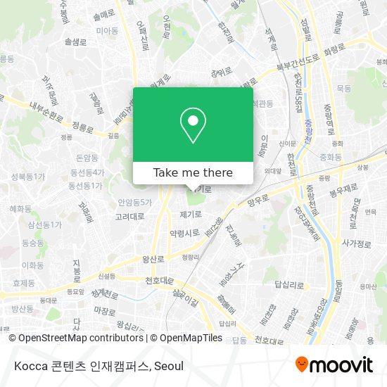 Kocca 콘텐츠 인재캠퍼스 map