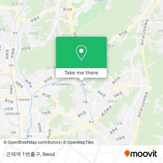 곤제역 1번출구 map