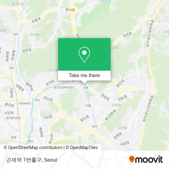 곤제역 1번출구 map