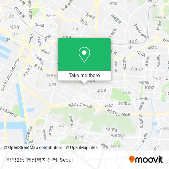 학익2동 행정복지센터 map