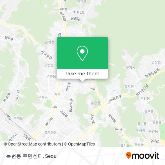 녹번동 주민센터 map