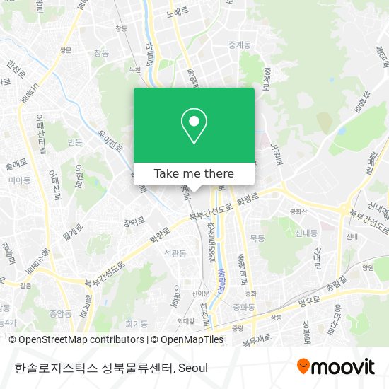 한솔로지스틱스 성북물류센터 map