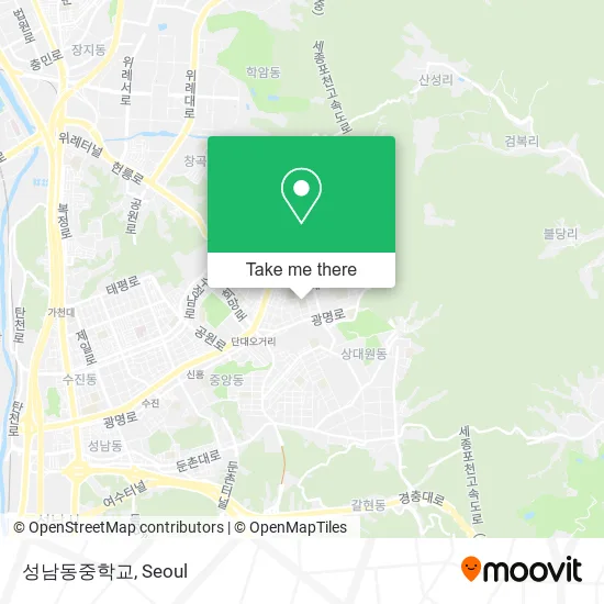 성남동중학교 map