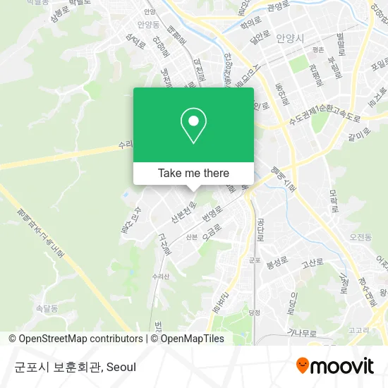 군포시 보훈회관 map