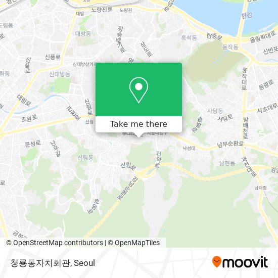 청룡동자치회관 map