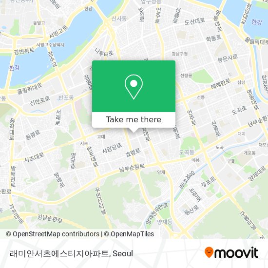 래미안서초에스티지아파트 map