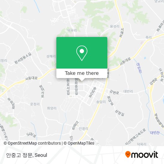 안중고 정문 map