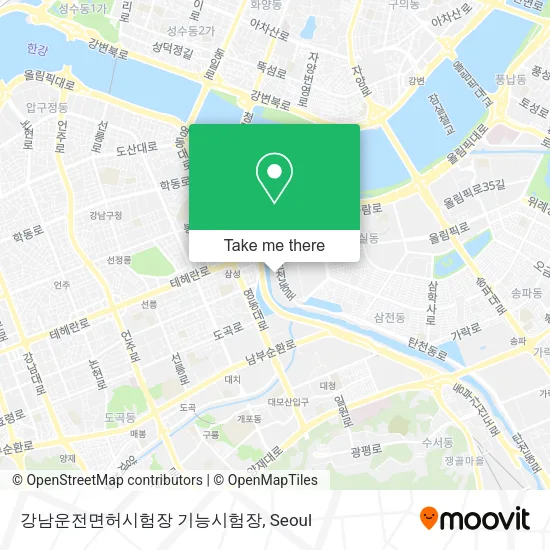 강남운전면허시험장 기능시험장 map