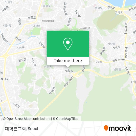 대학촌교회 map