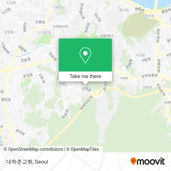 대학촌교회 map