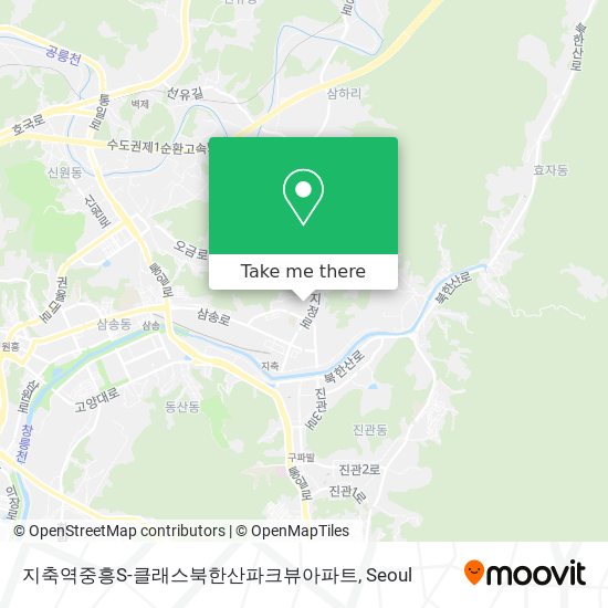 지축역중흥S-클래스북한산파크뷰아파트 map