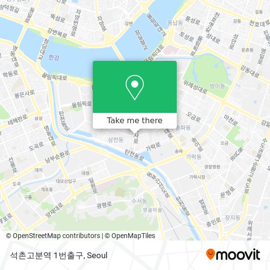 석촌고분역 1번출구 map