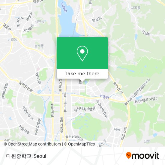 다원중학교 map