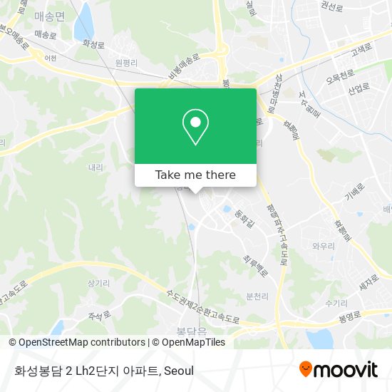 화성봉담 2 Lh2단지 아파트 map