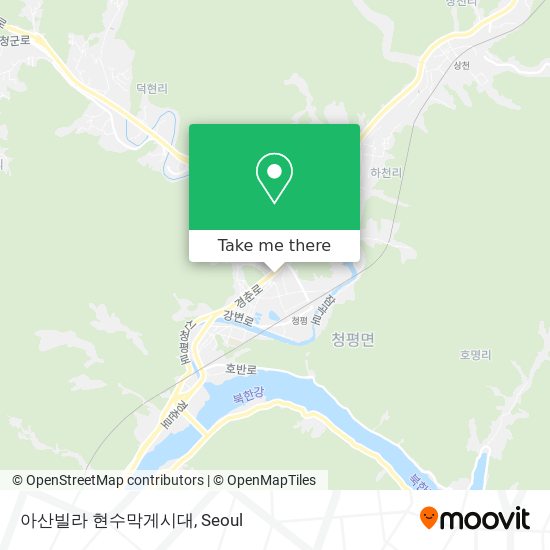 아산빌라 현수막게시대 map