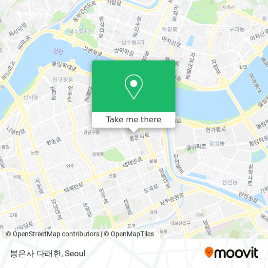 봉은사 다래헌 map