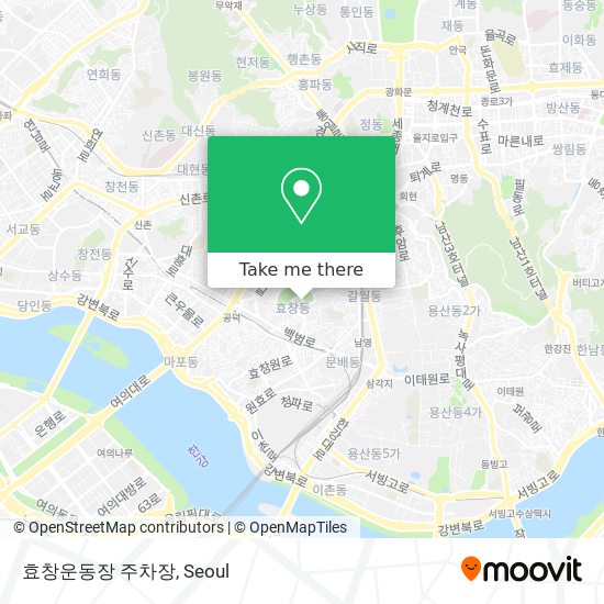 효창운동장 주차장 map