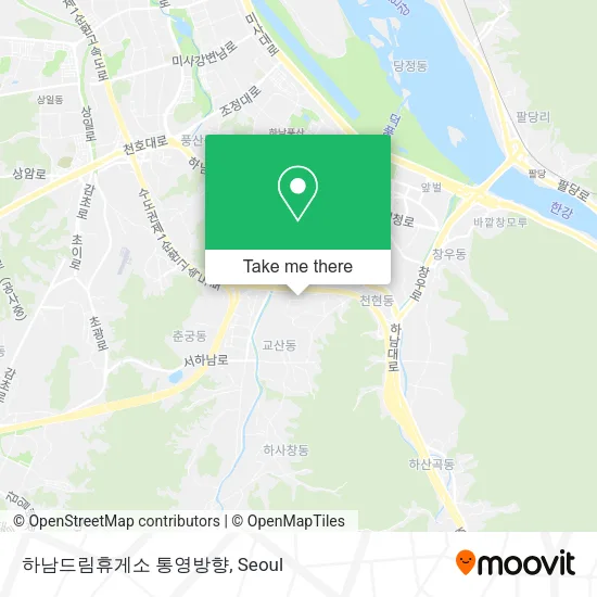 하남드림휴게소 통영방향 map