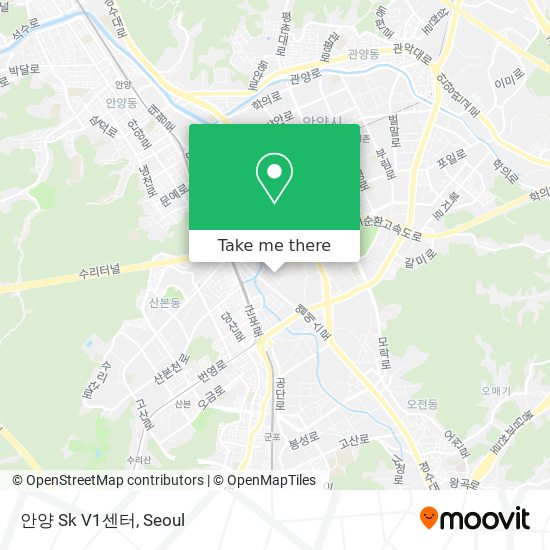 안양 Sk V1센터 map