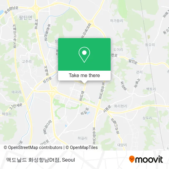 맥도날드 화성향남Dt점 map