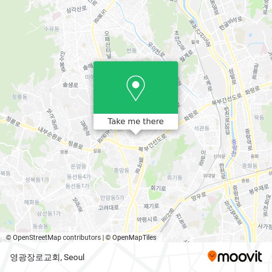 영광장로교회 map