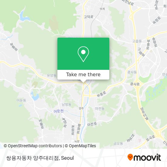 쌍용자동차 양주대리점 map