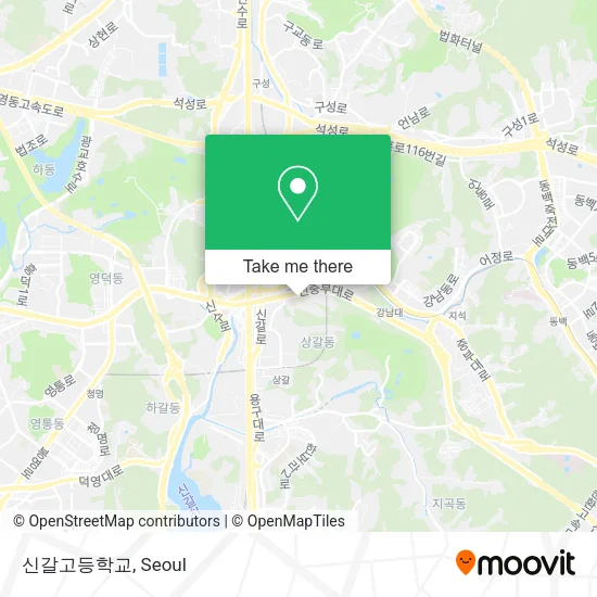 신갈고등학교 map