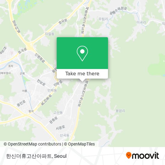 한신더휴고산아파트 map