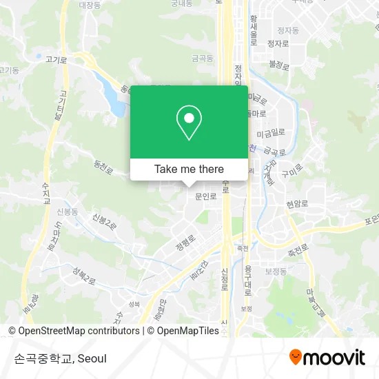 손곡중학교 map