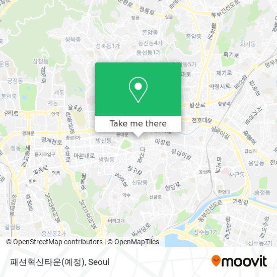 패션혁신타운(예정) map