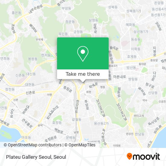 Plateu Gallery Seoul map