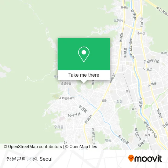 쌍문근린공원 map