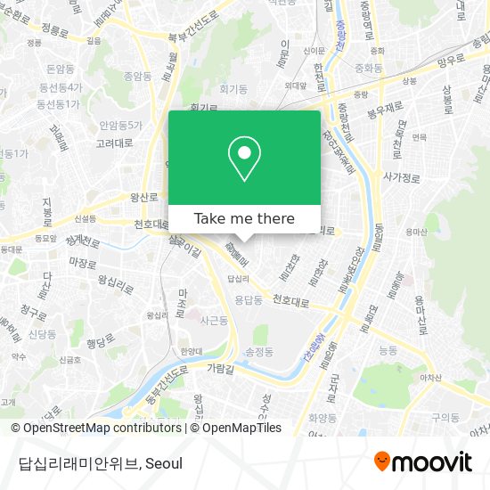 답십리래미안위브 map