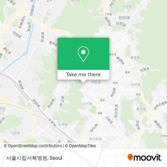 서울시립서북병원 map