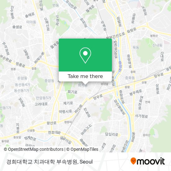 경희대학교 치과대학 부속병원 map
