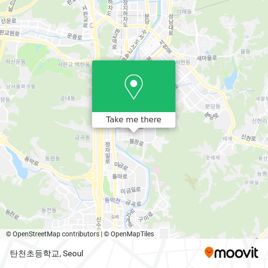 탄천초등학교 map