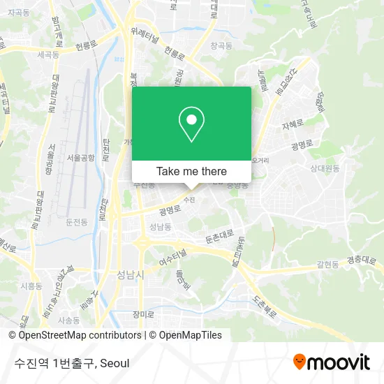 수진역 1번출구 map
