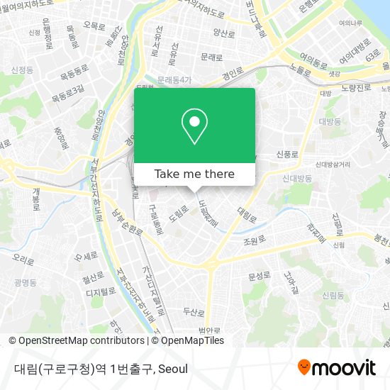 대림(구로구청)역 1번출구 map