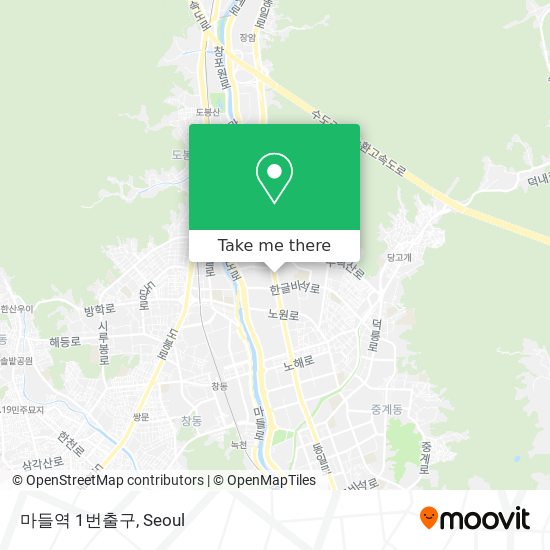 마들역 1번출구 map