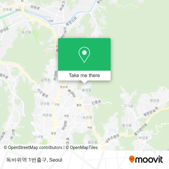 독바위역 1번출구 map
