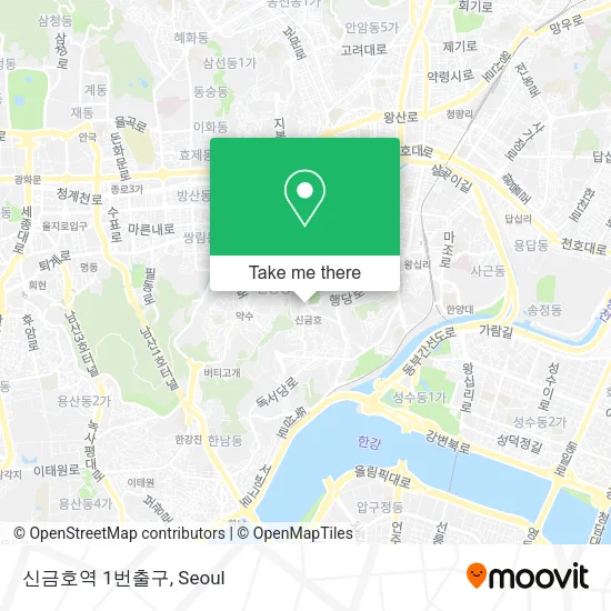 신금호역 1번출구 map