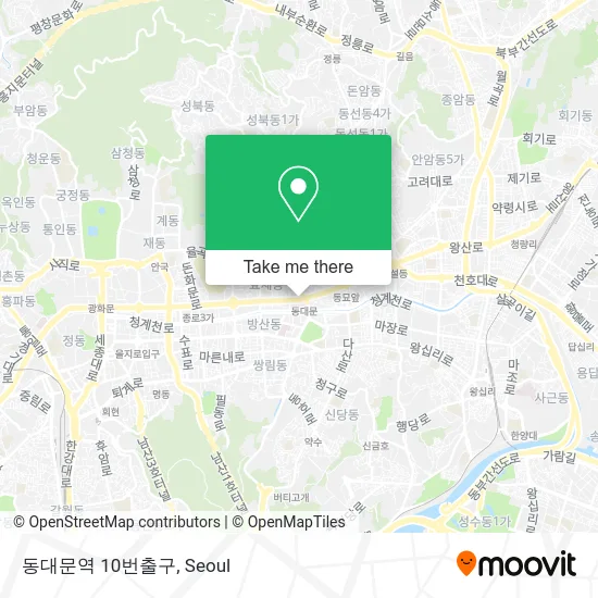동대문역 10번출구 map