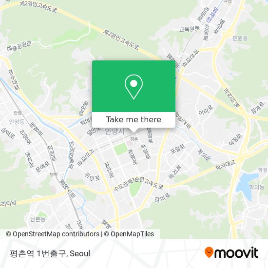 평촌역 1번출구 map